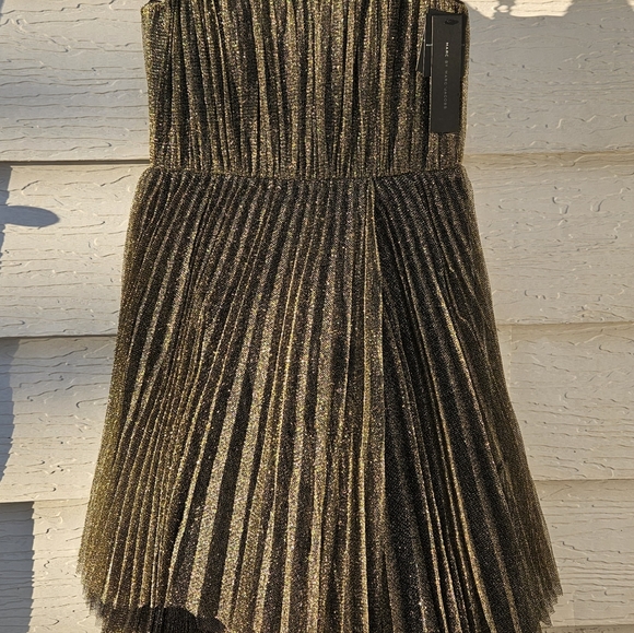 Marc Jacobs Gold Multi Tulle Party Homecoming Prom Dress Black Glittery 4 NWT - Picture 10 of 13